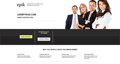 Desktop Screenshot of likemypage.com